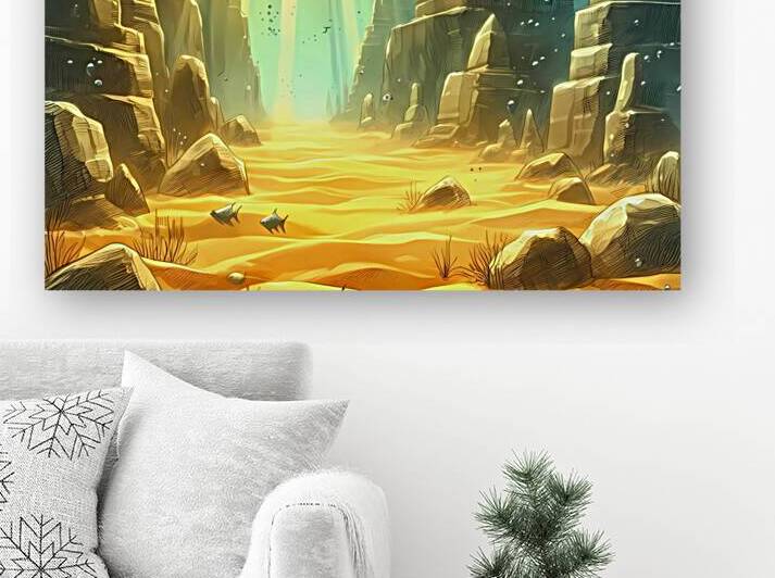 Ancient Aztec Pyramid in Jungle – Mystical Temple Art Print by sama photo