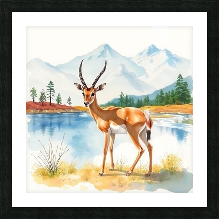 Beau gazelle  Picture Frame print