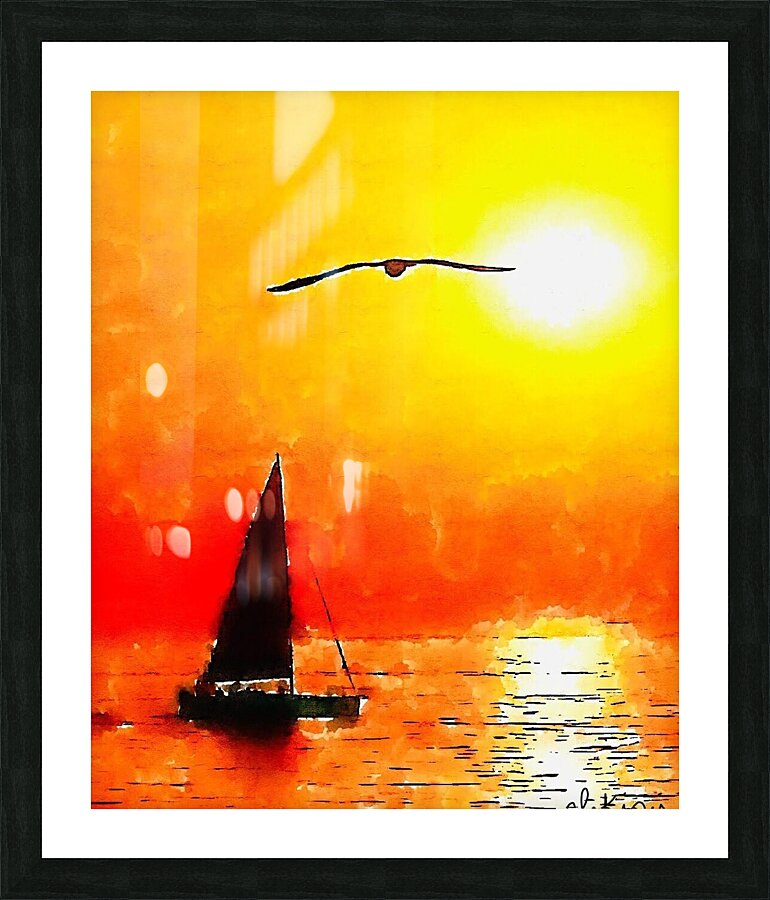 Coucher de soleil  Picture Frame print