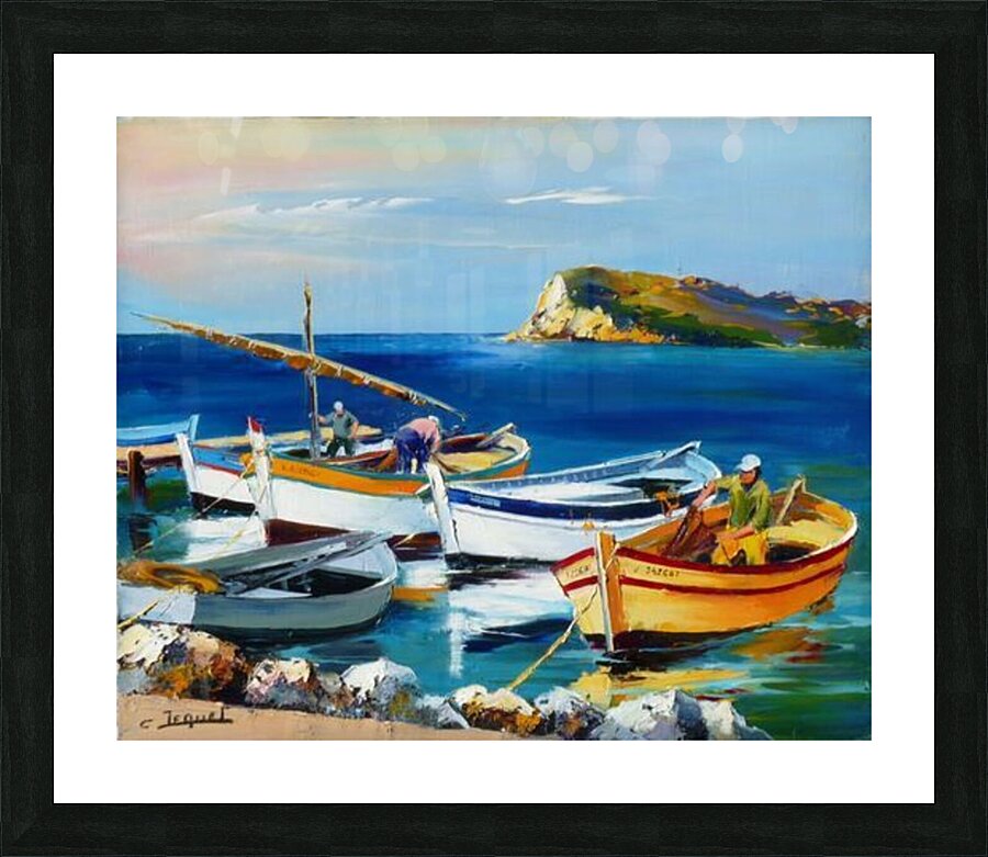 Bateaux de peche  Picture Frame print