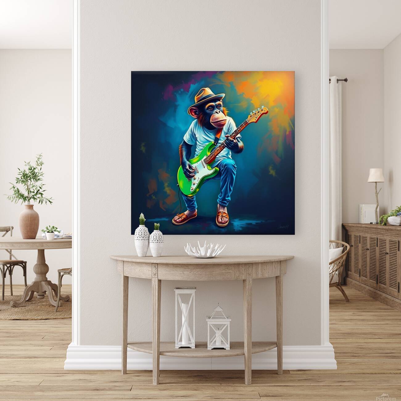 Singe guitariste  Reproduction