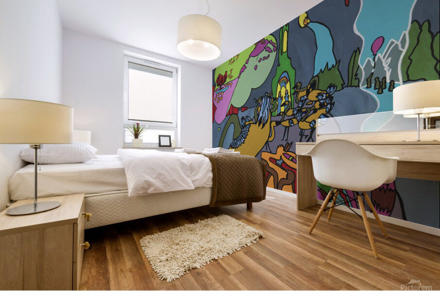 The Miracle Tower Mural print