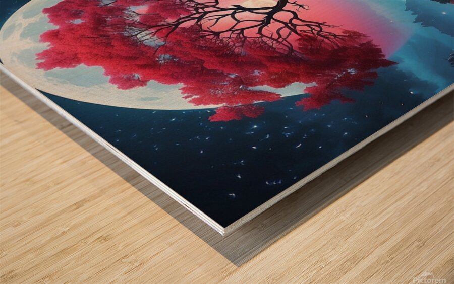 Inside a water drop Wood print