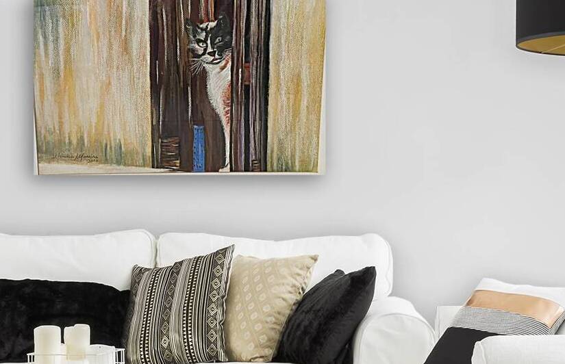 Cat at the door by Monica Moreira