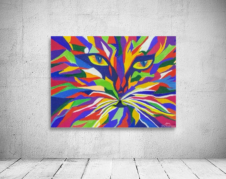 Cat colored Puzzled Wall Preview
