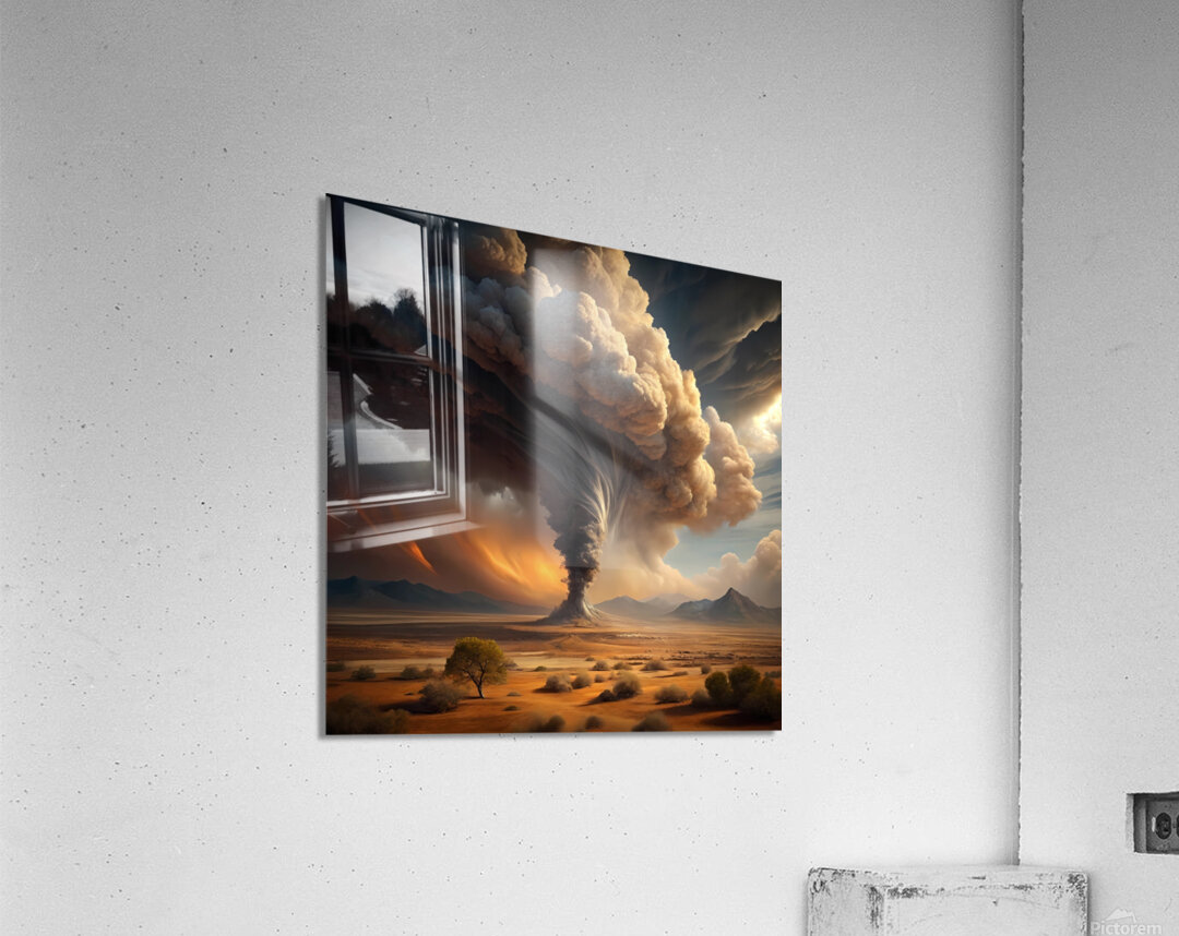 Artist Rassam a tornado that hits the desert by rassam Wall Art
