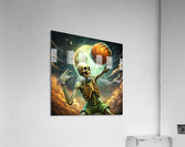 a skeleton playing basketball  Acrylic Print