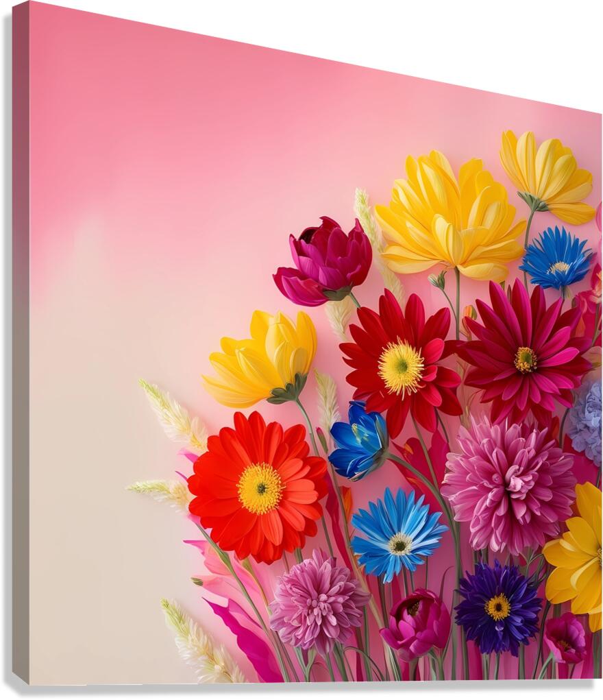  A vibrant soft pink background  Canvas Print