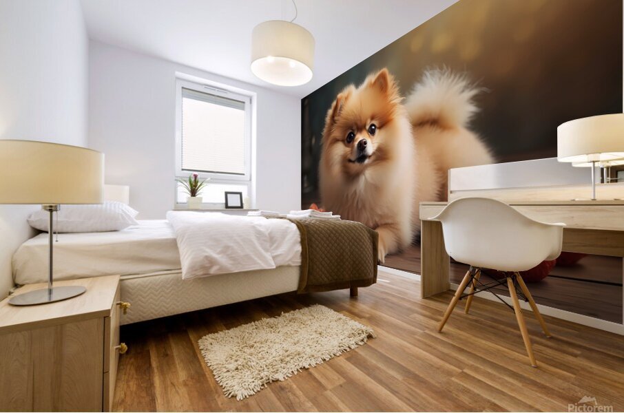 pomeranian Mural print