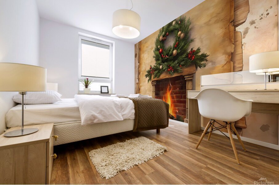 happy christmas Mural print