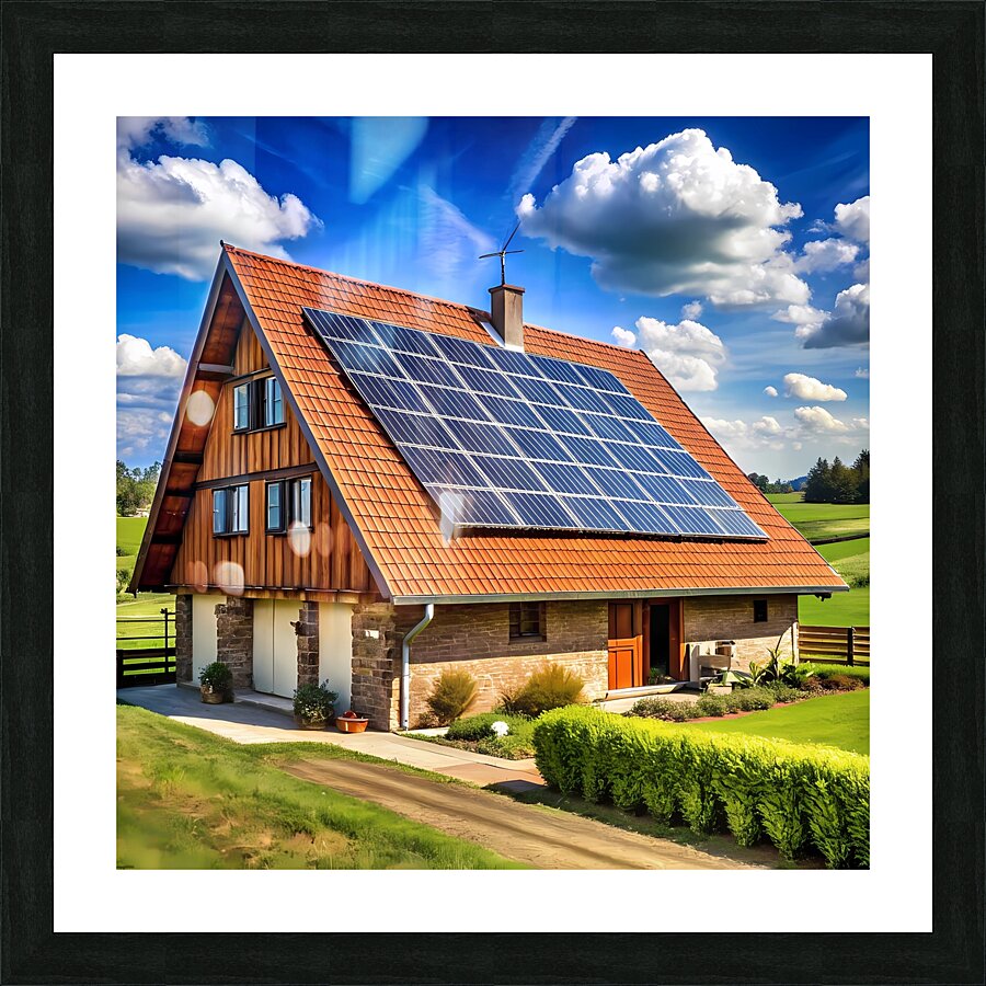 solar panels Picture Frame print