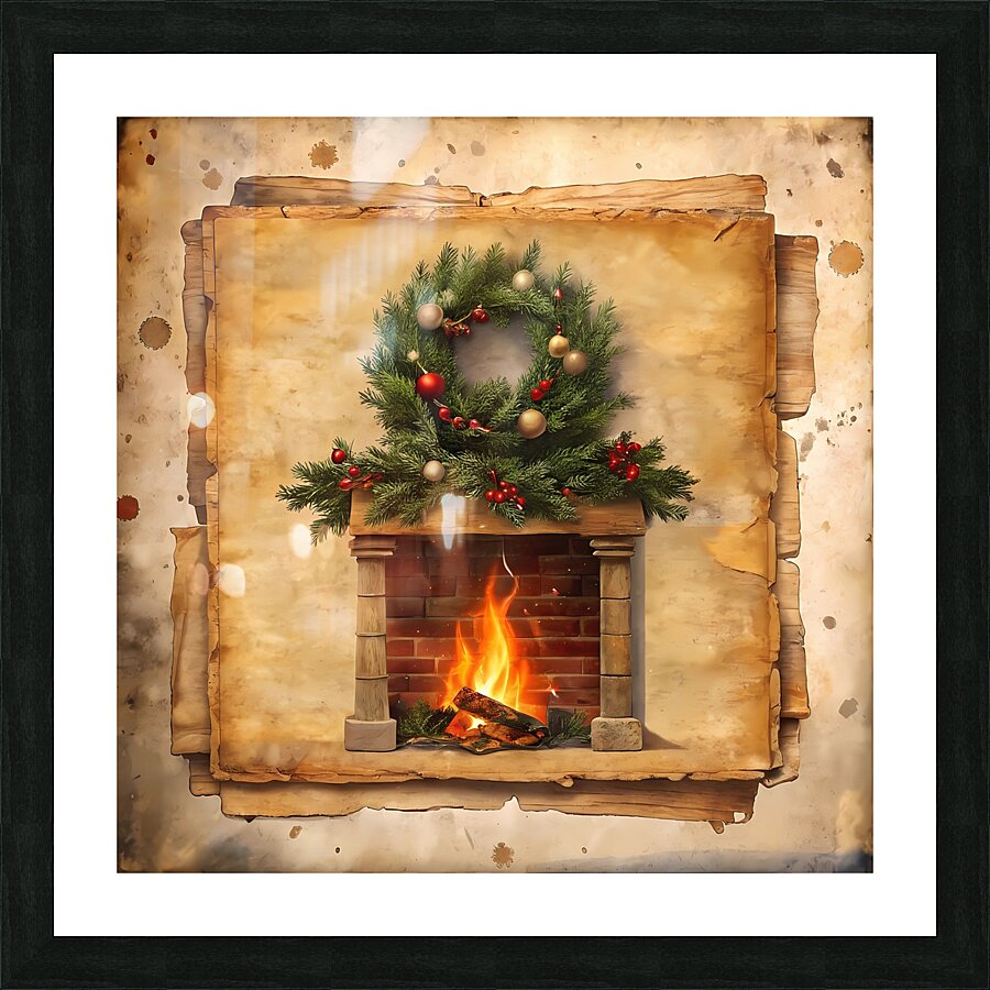 happy christmas Picture Frame print