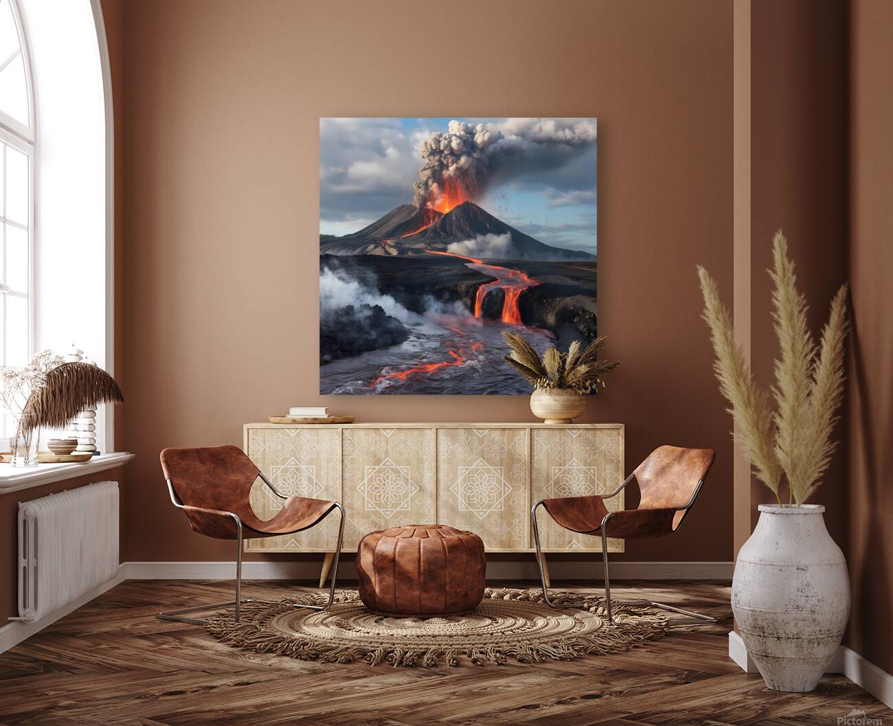 volcanic mountain eruption Reproduction