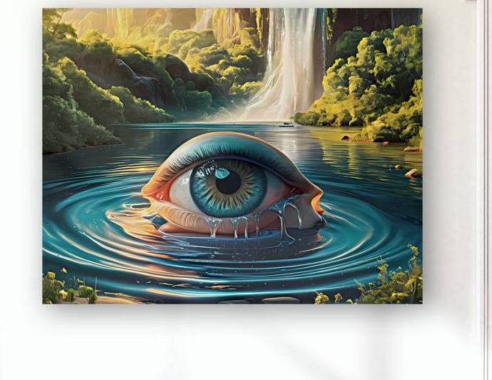 waterfall with a big eye by rassam