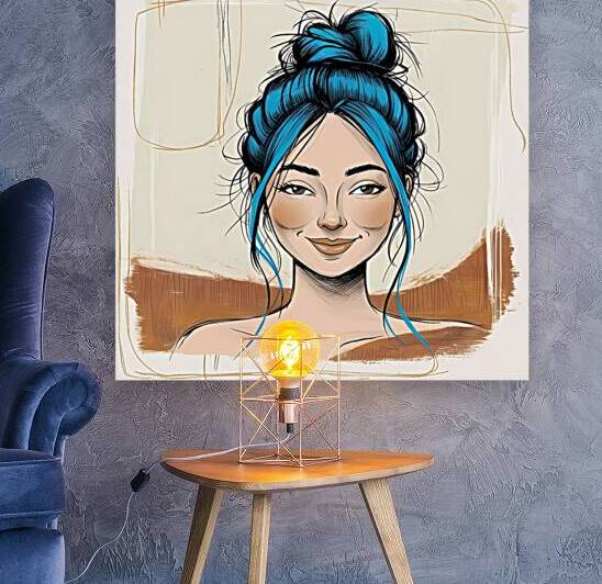 girl with messy bun hair by rassam