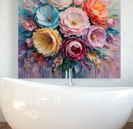  abstract floral art  by rassam