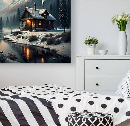a wooden cabin at the foot of the mountains by rassam