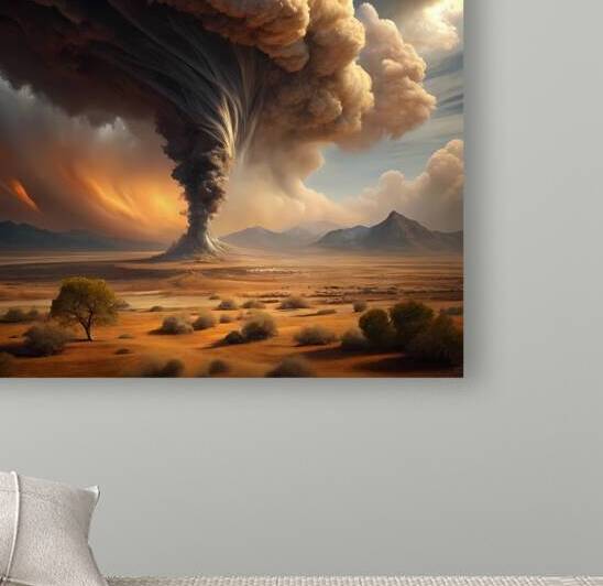 a tornado that hits the desert   by rassam