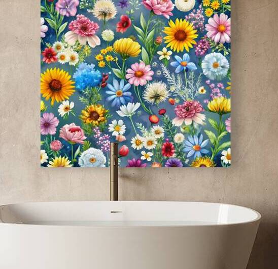  a pattern of wild flowers  by rassam