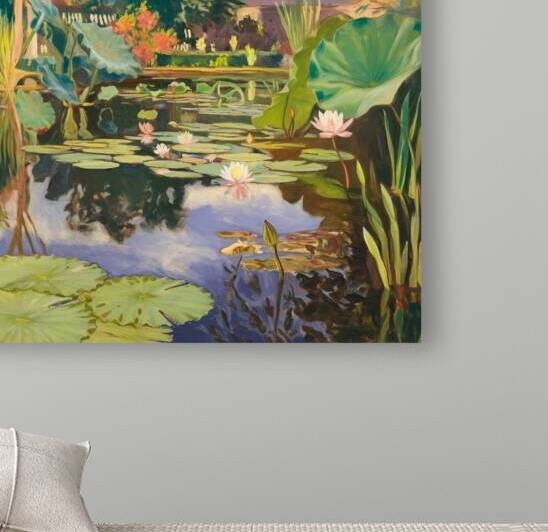 a vintage oil painting of a botanical landscape  by rassam