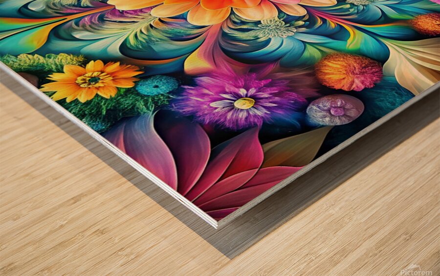 floral art Wood print