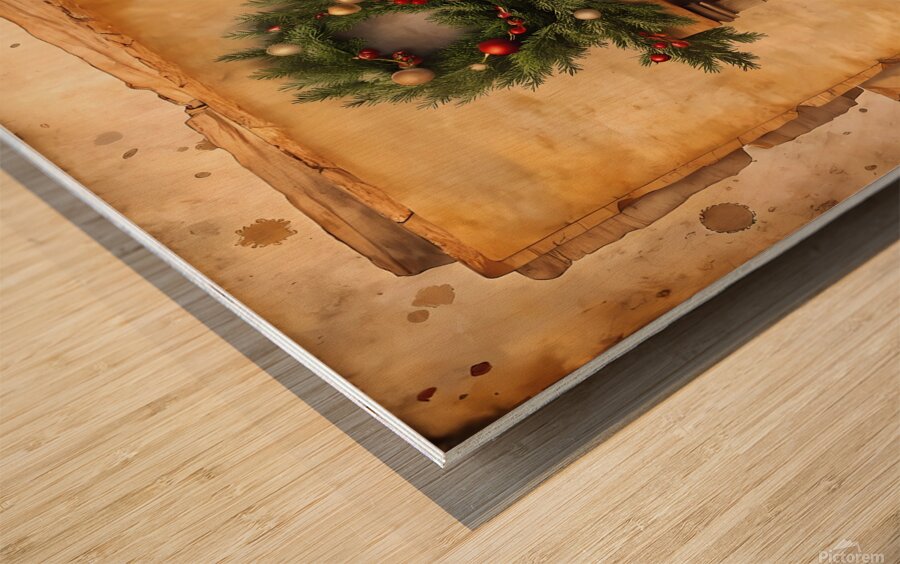 happy christmas Wood print