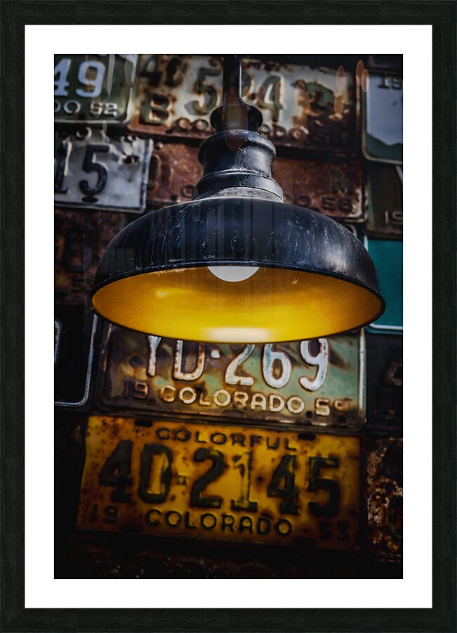 License Lamp Picture Frame print