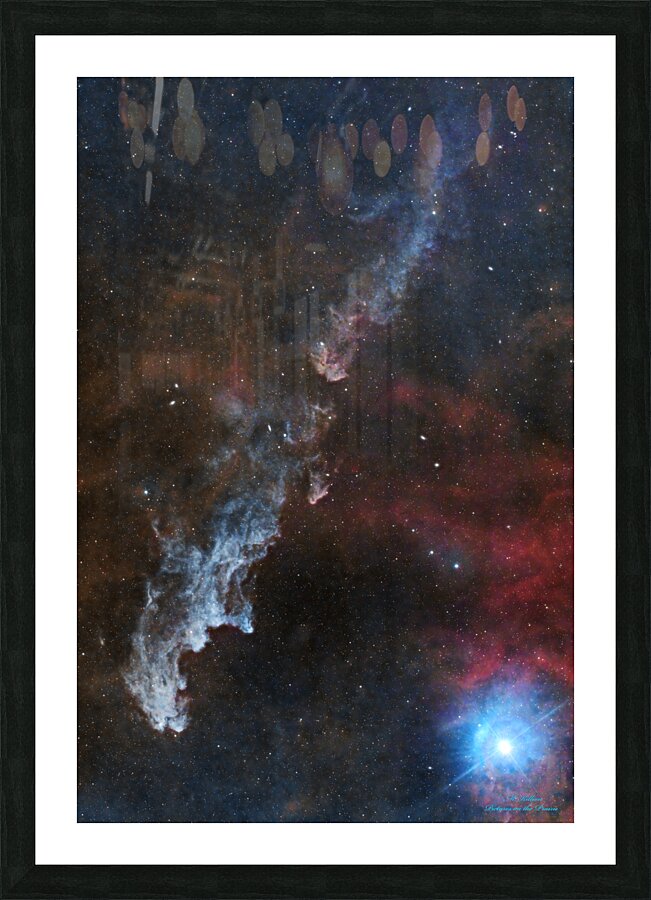 Witch Head Nebula vertical Picture Frame print