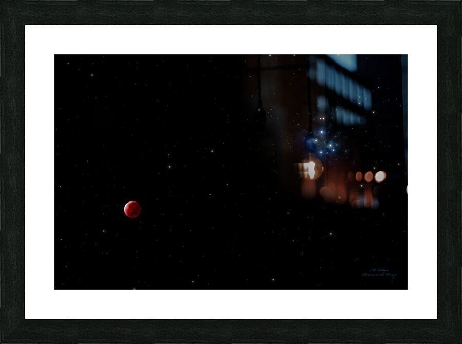 Lunar Eclipse & Pleaides  Picture Frame print