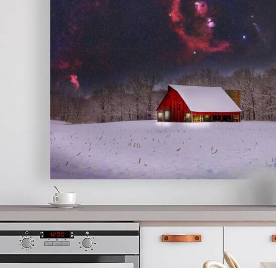 Orion Complex over Red Barn by Mark Killion