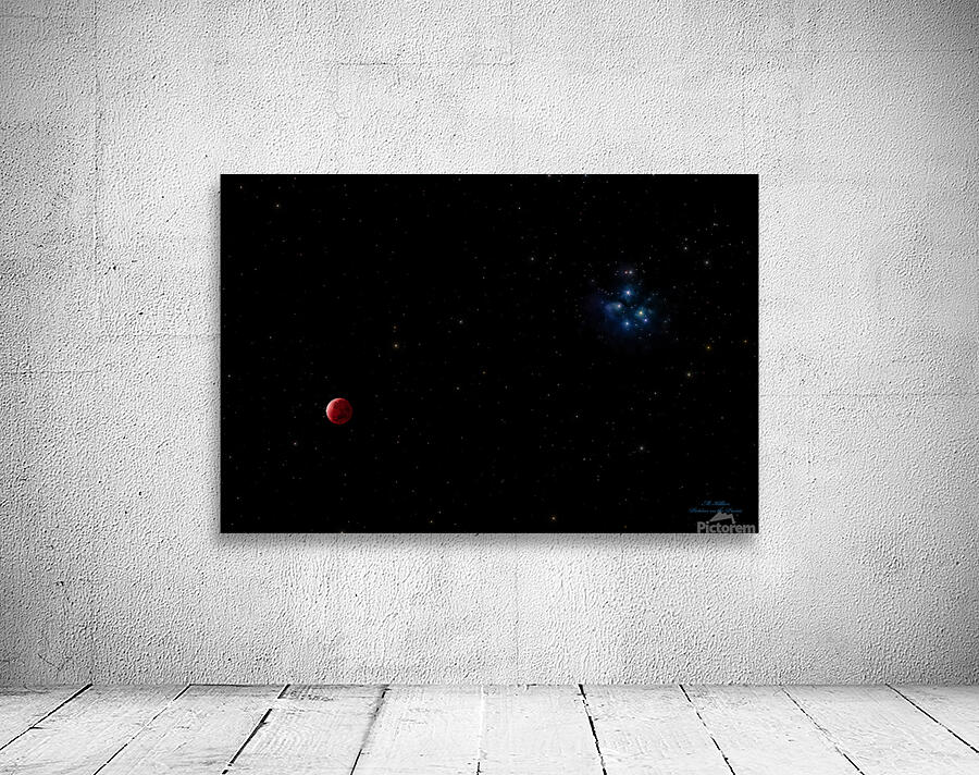 Lunar Eclipse & Pleaides  Wall Preview