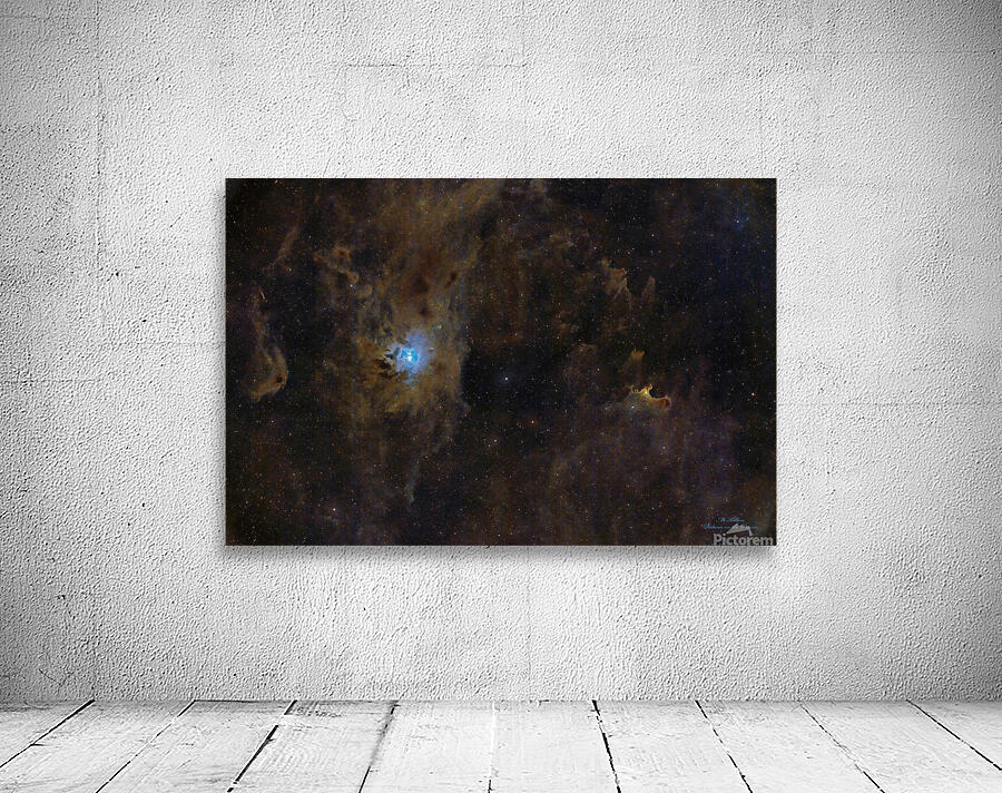 Iris & Ghost Nebulae Wall Preview