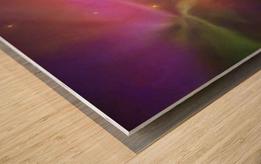 Starburst  Aurora by Elisha Farmer  Wood print