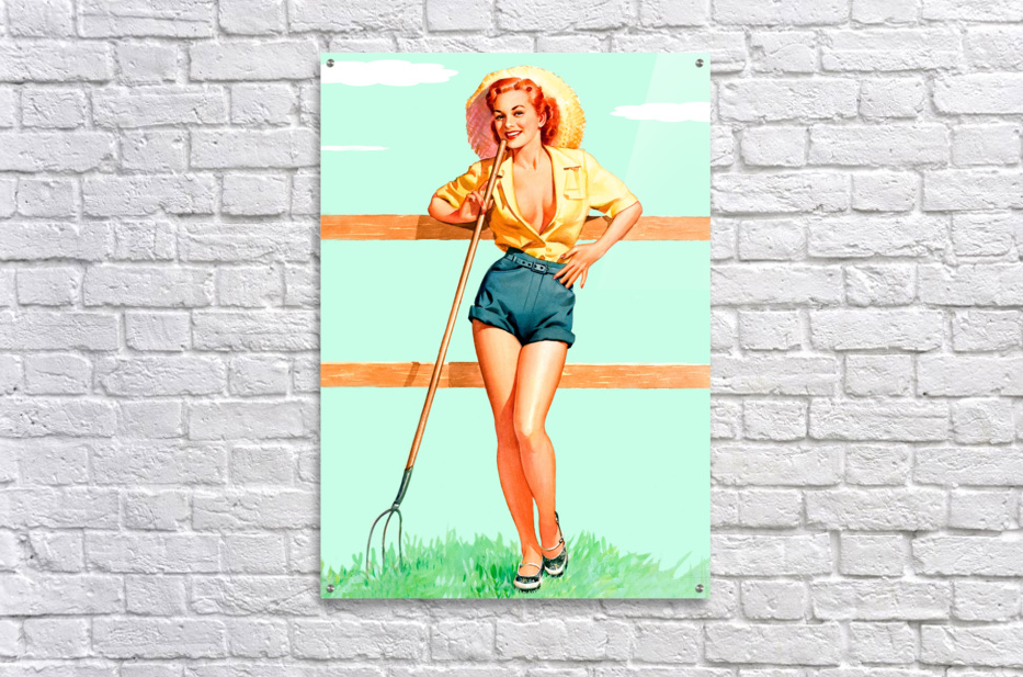 Farmer Girl by vintagesupreme Wall Art