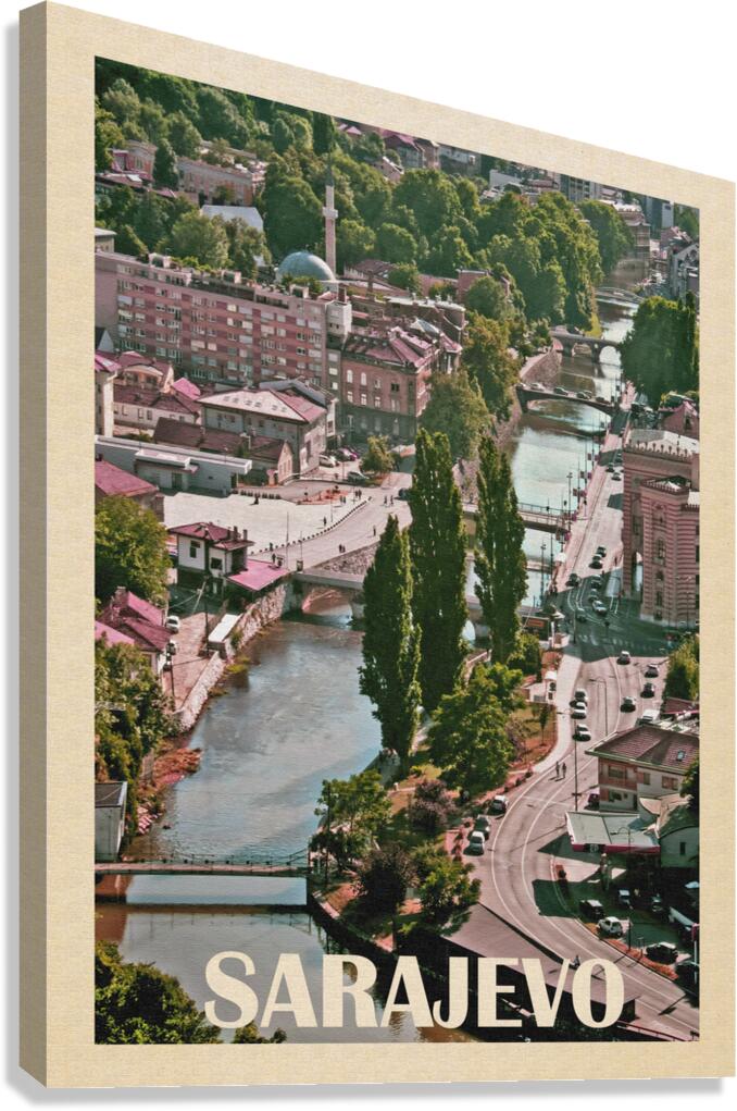Sarajevo Miljacka river Canvas Print