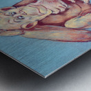 Monkey and Cat Playing Chess Metal print