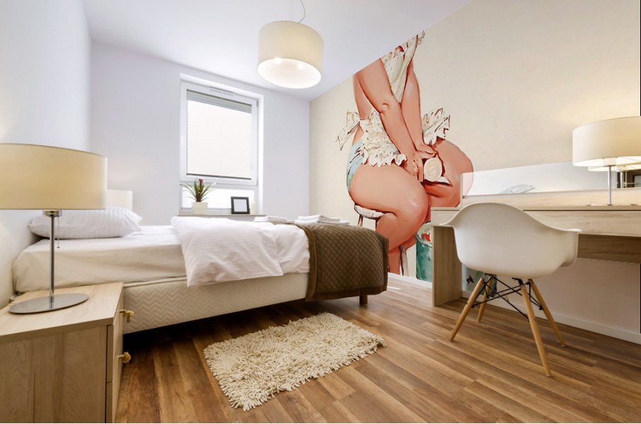 Crying with Onion Mural print