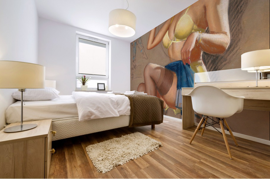 Sewing Pants Mural print