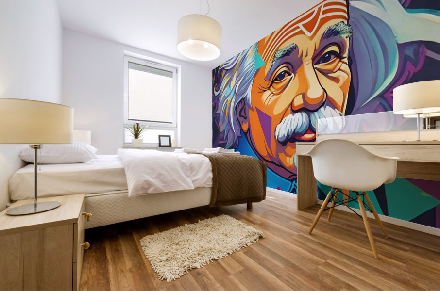 Einstein Graffiti  Mural print