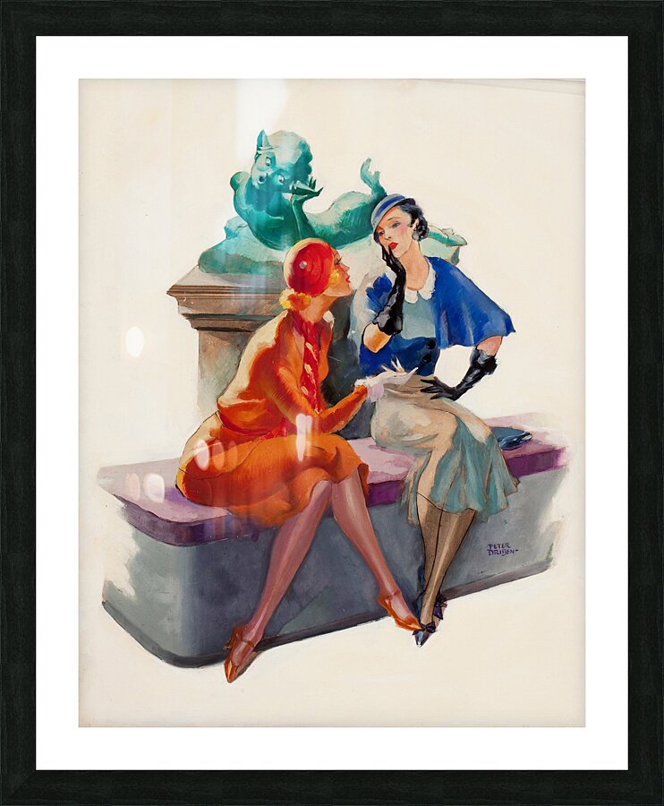 A Conversation in the Park Picture Frame print