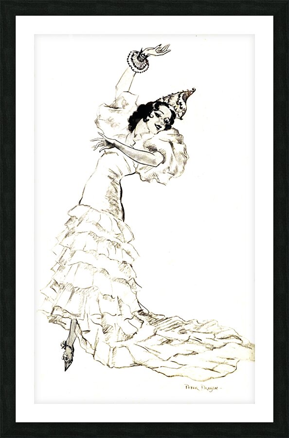 Flamenco Girl Picture Frame print