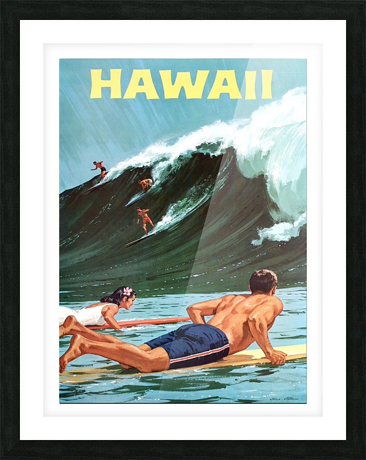 Hawaii Surf Picture Frame print