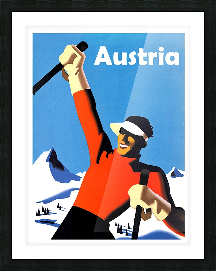 Skier from Austria Picture Frame print