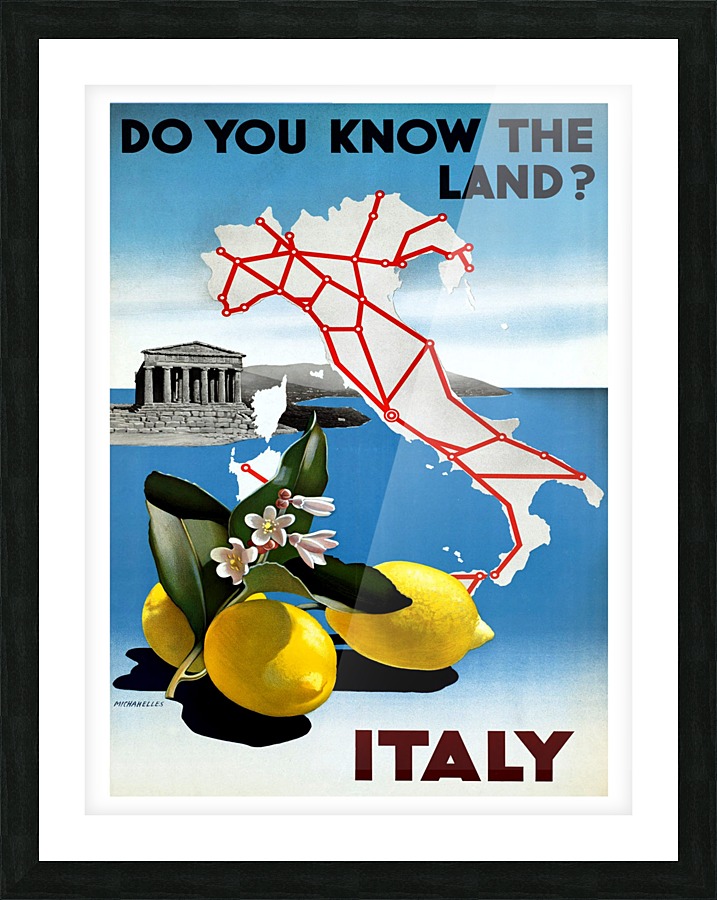 Italy Lemons Picture Frame print