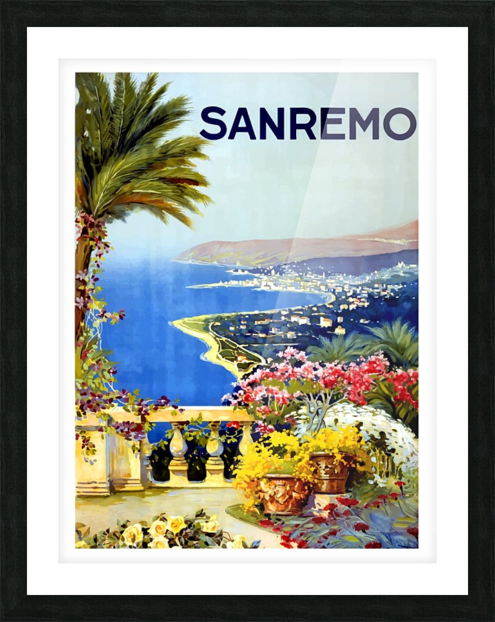 Sanremo Coast Picture Frame print