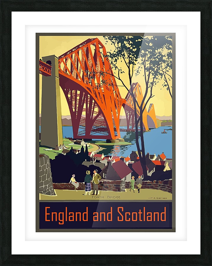 England and Scotland Picture Frame print