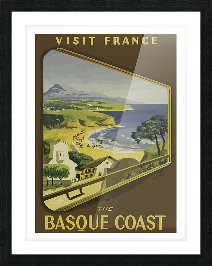Basque Coast Picture Frame print