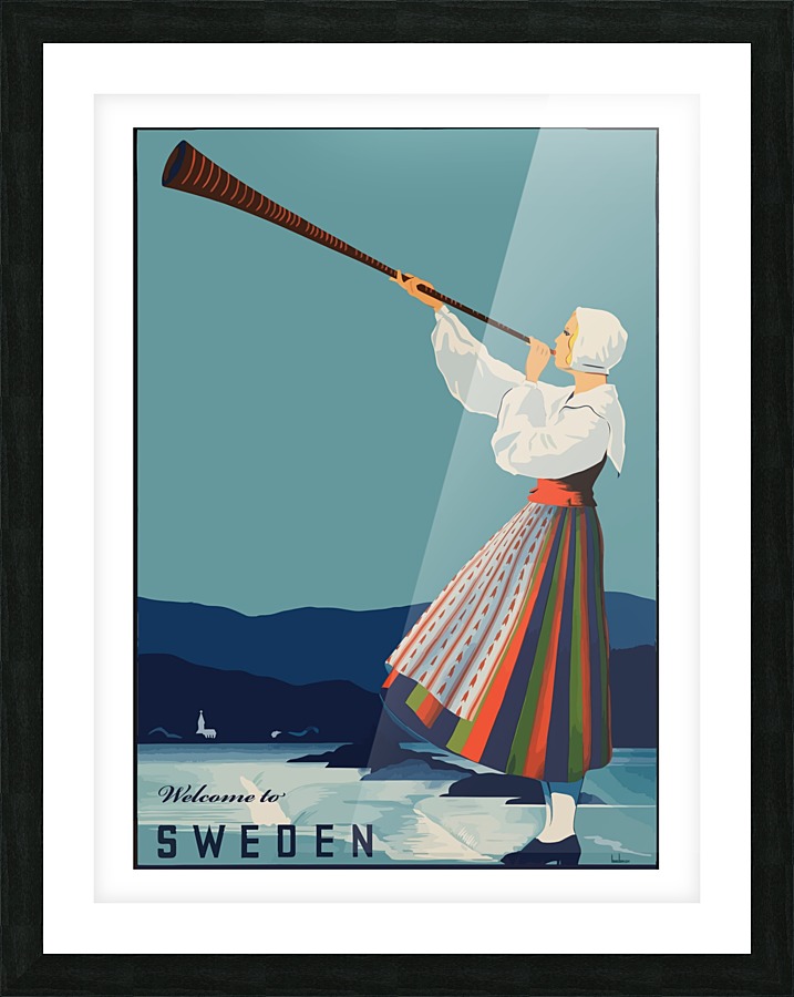 Sweden Picture Frame print