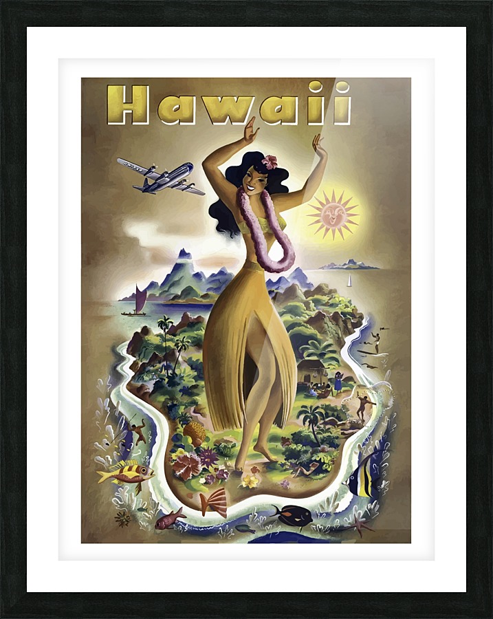 Hawaii Dance Picture Frame print