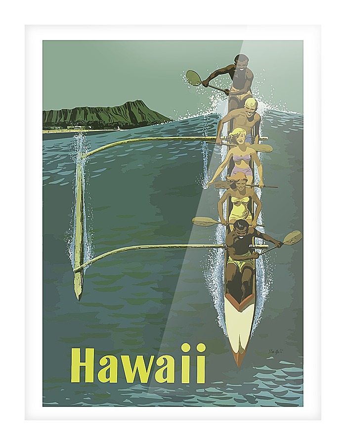 Hawaii Sail Picture Frame print
